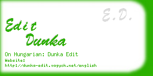 edit dunka business card